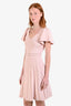 Sandro Pink Knit Flutter Sleeve Dress Size 38