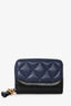 Pre-Loved Chanel™ 2018 Navy Quilted Lambskin Zip Around Wallet