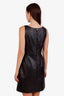 Versace Black Lamb Leather Mini Dress Size 42
