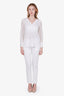 Brunello Cucinelli White Denim Straight Leg Jeans Size 2