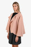 Chloe Blush Pink Wool Cashmere Cape Jacket Size 38