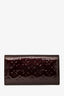Louis Vuitton Burgundy Patent Leather Monogrammed Amarante Vernis Sarah Wallet