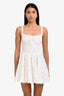 Charo Ibiza 1989 White Voile and Embroidered Lace Details Short Dress Size XS