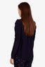 See by Chloe Navy Ruffle Sleeve Blouse Size 36