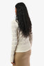 See by Chloe Cream Crochet Alpaca Wool Knit Turtleneck Sweater Size L
