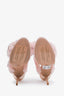 Sophia Webster Pink Faux Fur Leather Bella Bow Ankle Strap Heels Size 39