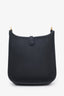 Hermès 2022 Black Clemence Leather Mini Evelyne TPM 16 Crossbody Bag