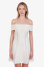 Zimmermann Cream Off The Shoulder Stretch Knit Mini Dress Size 0