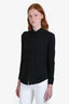 Theory Black Cotton Button Down Long Sleeve Shirt Size S