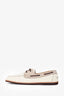 Brunello Cucinelli 2022 White Leather Suede Distressed Boat Shoes Size 45 Mens