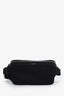 Saint Laurent Black Canvas Leather Trimmed Belt Bag