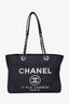 Pre-Loved Chanel™ 2017 18 Navy Denim Small Deuville Tote