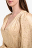Ulla Johnson Gold Ruffled Belted Midi Dress Estimated Size S