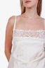 Jacquemus Ivory La Saudade Brodee Mini Dress Size 38