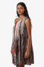 Missoni Multicolour Metallic Fringe One Shoulder Mini Dress Size 40