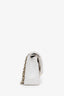 Pre-loved Chanel™ 2022+ White Caviar Leather Medium Classic Double Flap Bag