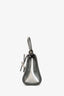 Delvaux Silver Metallic Leather Brilliant Charm with Strap