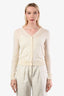 Cardigan Weekend Max Mara en soie et lin crème, taille S