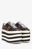 Gucci Black/White Leather Platform 'Peggy Web' Sneakers Size 38