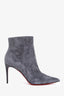 Christian Louboutin Grey Suede 'So Kate 85' Heeled Boots Size 37.5