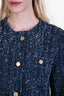 Frame Blue Denim Boucle Jacket Size S