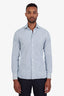 Zenga Blue Striped Cotton Button Up Shirt Size 39 Mens