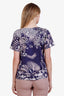 Hermès Blue/Pink 'Flamingo Party' Printed Cotton T-Shirt Size 38