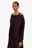 Christian Dior Black Cotton Off The Shoulder Buckled Button Up Top Size 6