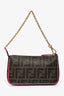 Fendi Brown/Pink Zucca Print Pochette