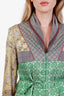 Etro Cream/Black/Brown Patterned Single Breasted Blazer Size S