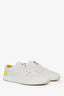 Hermès White/Yellow Leather Deep Sneaker Size 36