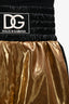 Dolce & Gabbana Gold Metallic 'UFC' Style Shorts Size 40