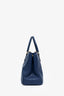 Prada Navy Saffiano Leather Medium Double Zip Galleria Tote with Strap