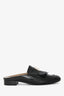 Hermès Black Goatskin Rivoli Mules Size 37