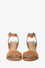 Stuart Weitzman Brown Leather Block Sandals Size 6