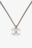 Pre-loved Chanel™ Silver/White CC Pearl Necklace