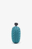 Bottega Veneta Green Intrecciato Woven Satin Knot Clutch