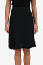 Balenciaga Vintage Black Silk Knee-Length Skirt Size 38 with Tags