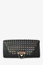 Valentino Black Leather Rockstud All Over Demilune Crossbody