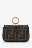 Bijou de sac Fendi Nano Baguette Jacquard FF 1974 Noir/Marron