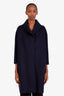 S' Max Mara Navy Wool Button Up Jacket Size 10