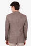 Tom Ford Brown Check Wool Mohair Single-Breasted Blazer Size 48 Mens