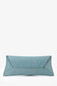 VBH Teal Metallic Glitter Manila Stretch Sparkle Clutch Bag