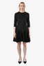 Viktor & Rolf Black Geometrical 3/4 Sleeve Midi Dress Size 40