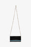 Jimmy Choo Black Patent Leather Milla Wallet on Chain