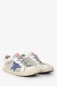 Golden Goose White/Silver/Blue Superstar Sneakers Size 38