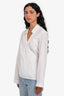 Kenzo White Cotton Poplin Wrap Blouse Size 44