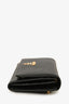Prada Black Vitello Move Leather Zip Around Wallet