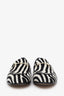 Gucci Zebra Print Calf Hair Horsebit Loafers Size 38