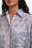 Zimmermann Blue Multicolour Silk Vitali Paisley Print Long Sleeve Shirt Size 0